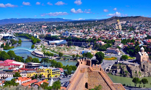 http://CoolGeorgia.com Вид с крепости Нарикала в Тбилиси